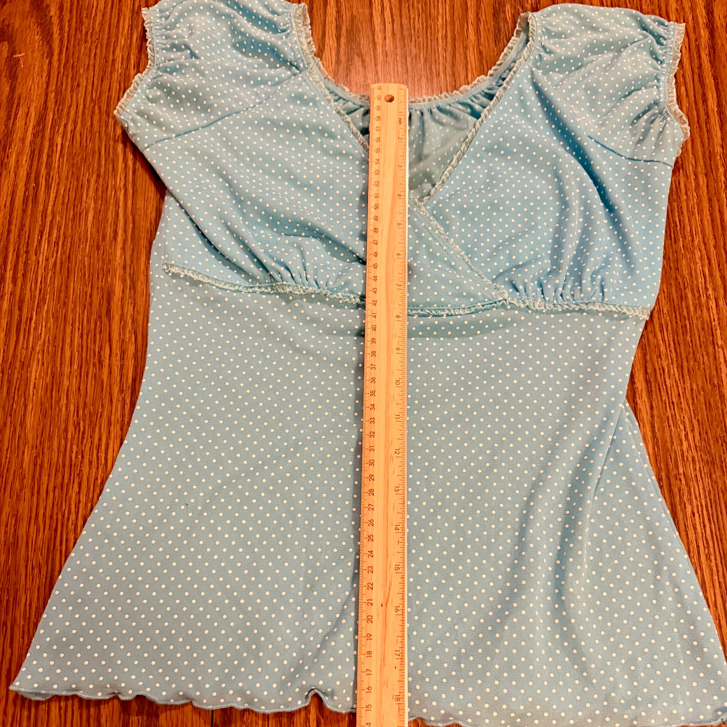 Vintage 90s / 2000s y2k Studio Y Polka Dot Baby Doll Top