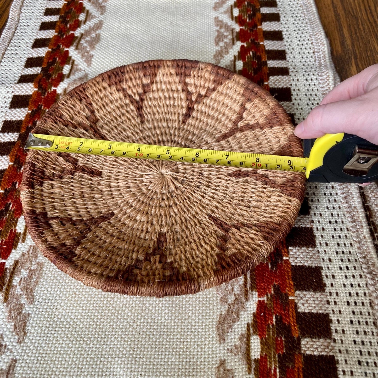 Vintage African Hand-Woven Grass Binga Basket Catch All