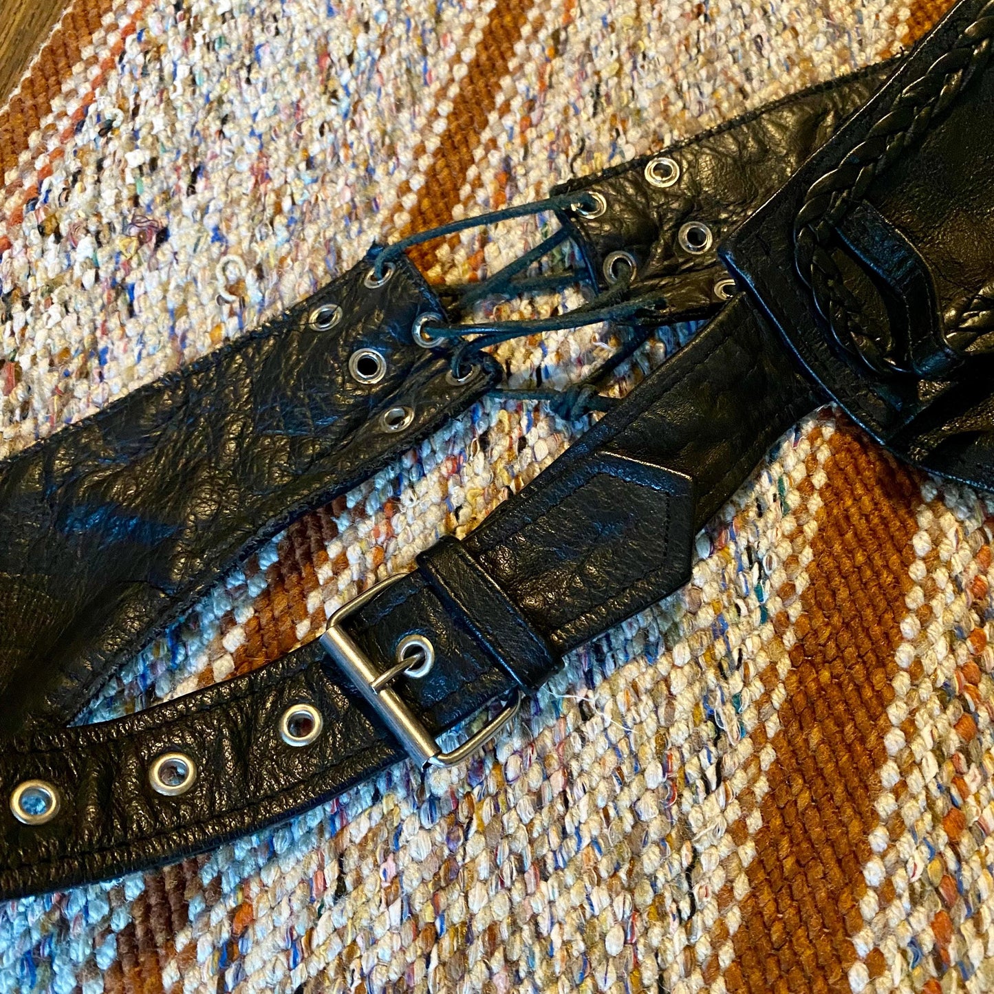 Black Fringe Barney’s Leather Biker Chaps