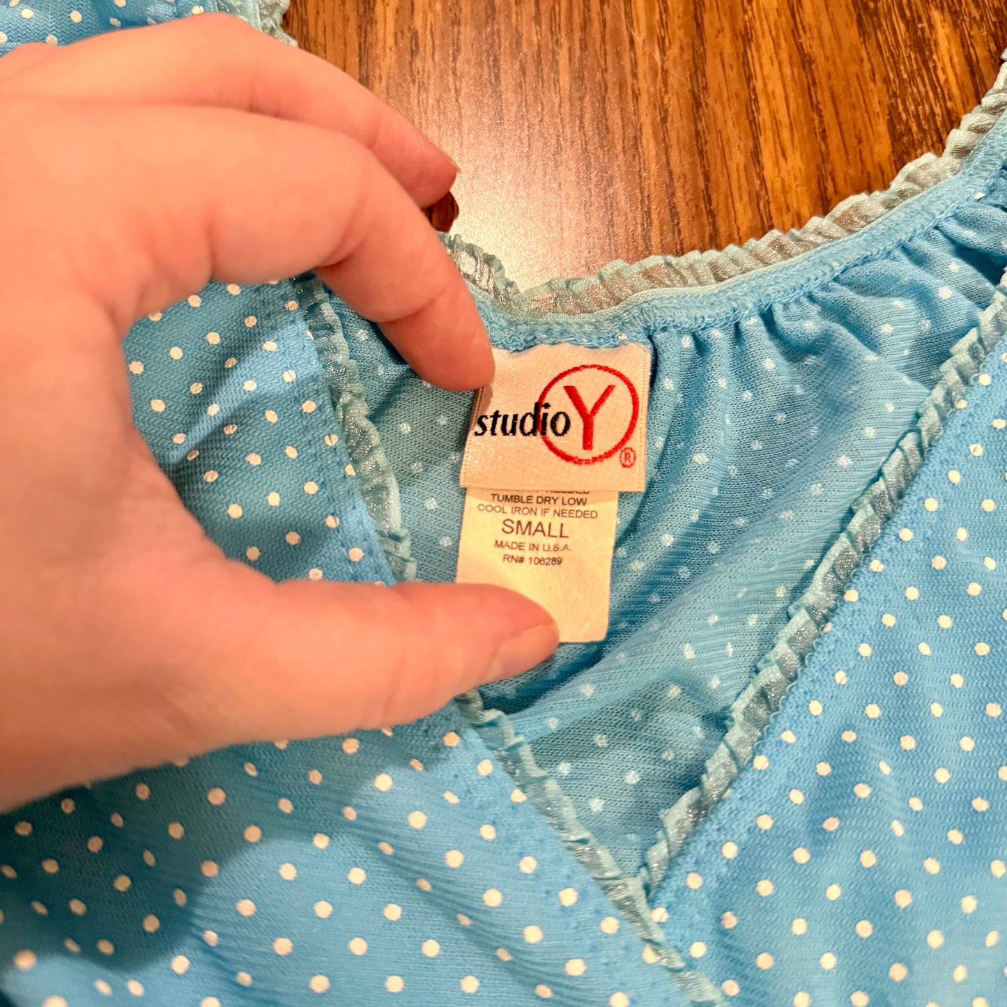 Vintage 90s / 2000s y2k Studio Y Polka Dot Baby Doll Top