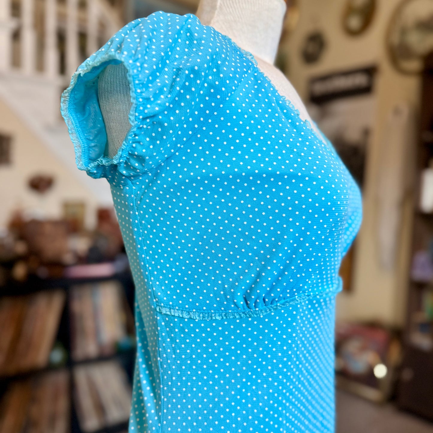 Vintage 90s / 2000s y2k Studio Y Polka Dot Baby Doll Top