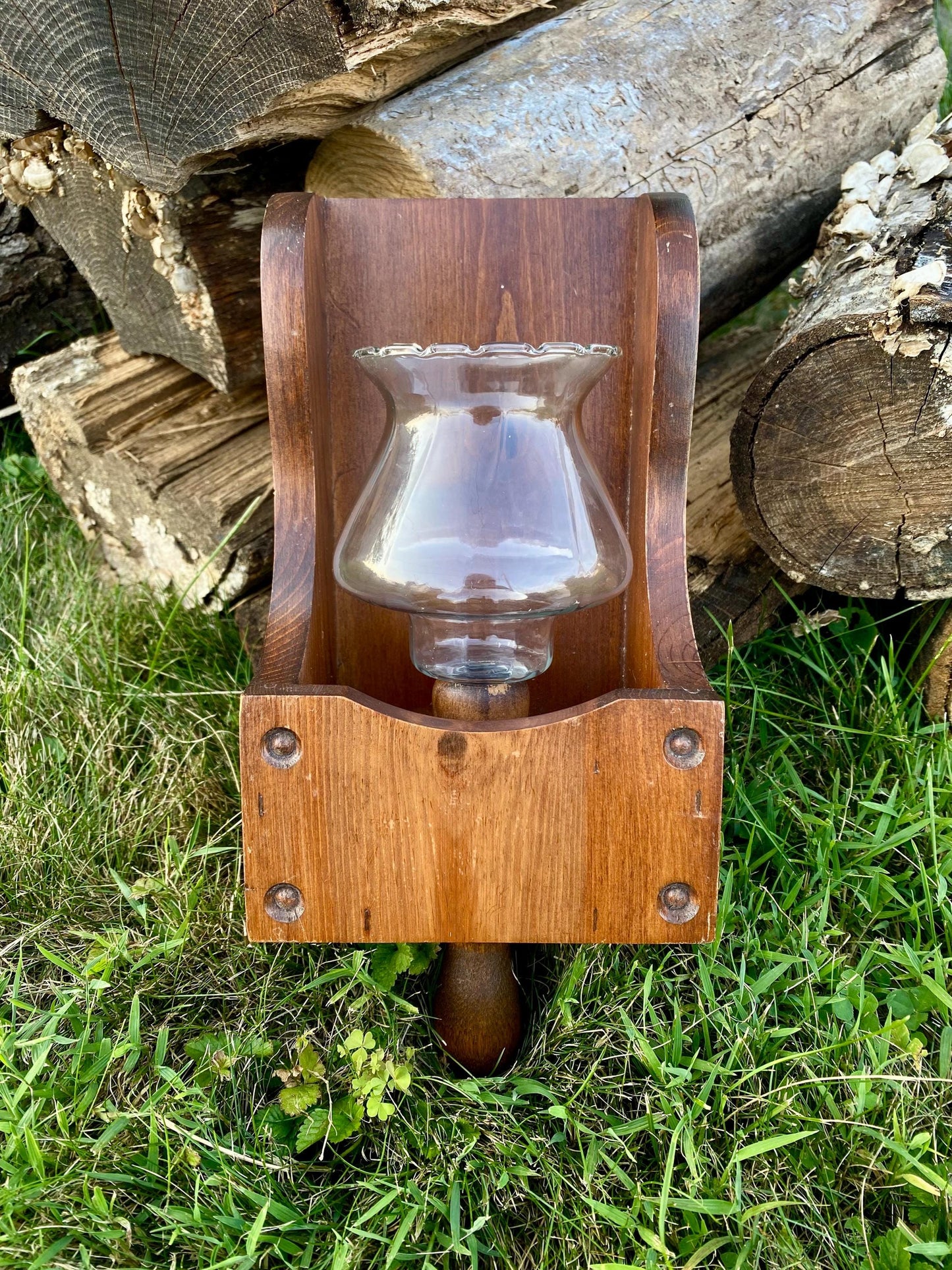 Vintage Scoop Style Wall Sconce - Can Be Used For Tea Lights Or Candlesticks!