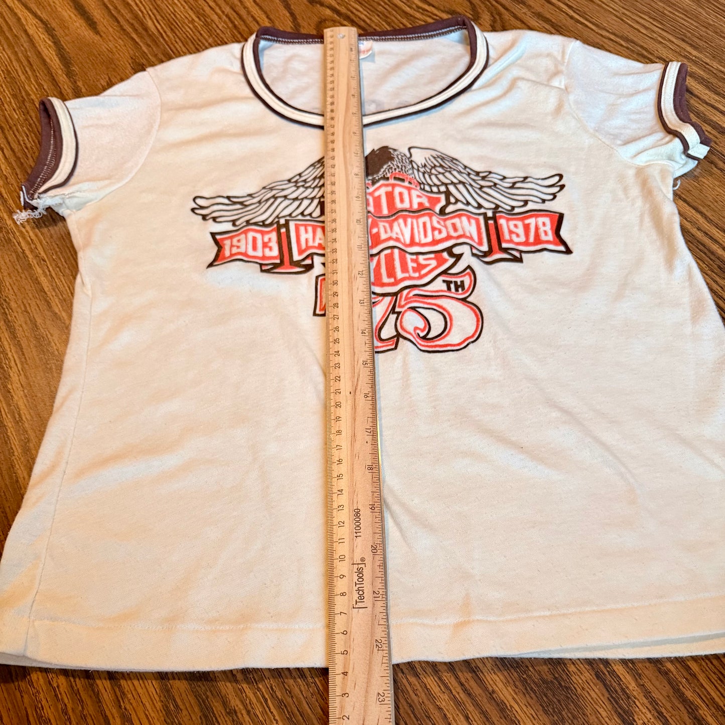 Vintage 1970s Harley-Davidson Cycles 75th Anniversary Eagle Shirt