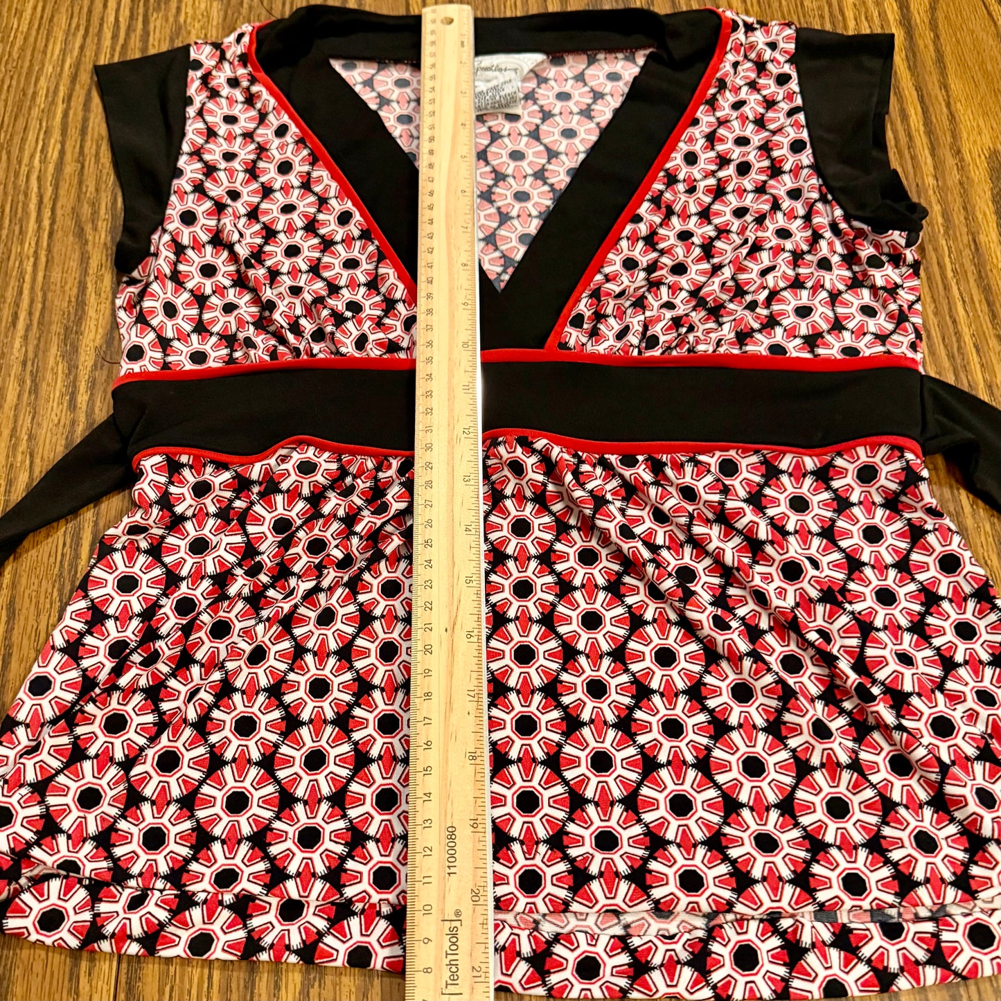 Vintage 2000s Y2K Patterned Speechless Tie Back Babydoll Top