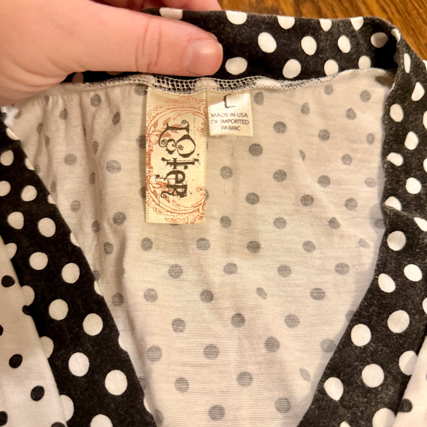 Vintage 2000s Y2K Grunge Babydoll Tee w/ Florals and Polka Dots
