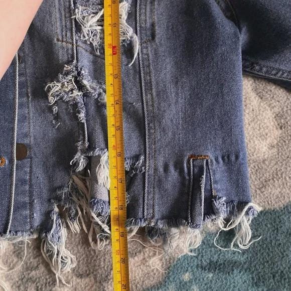 Universal Thread Upcycled Destroyed Denim Jacket