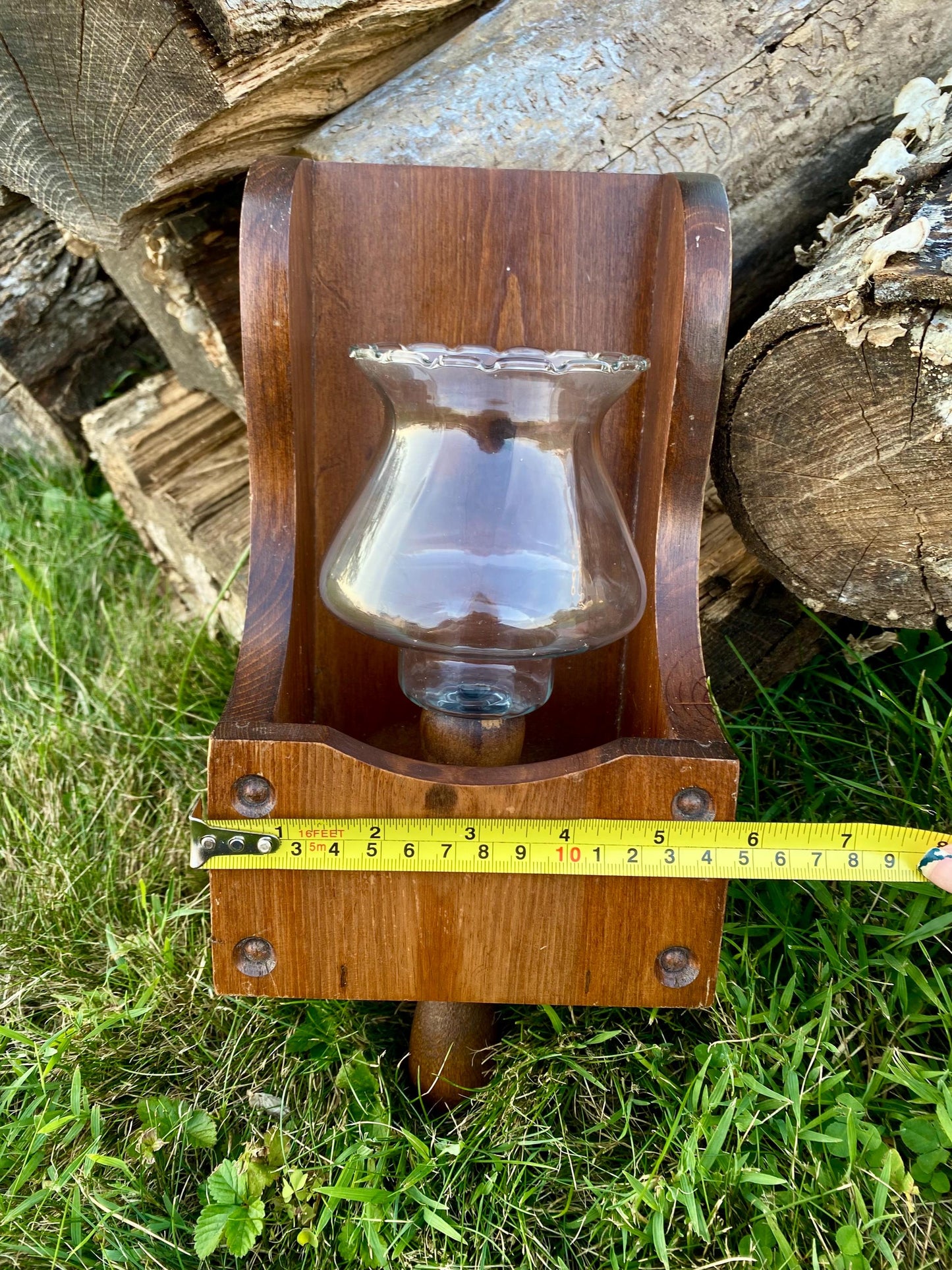 Vintage Scoop Style Wall Sconce - Can Be Used For Tea Lights Or Candlesticks!