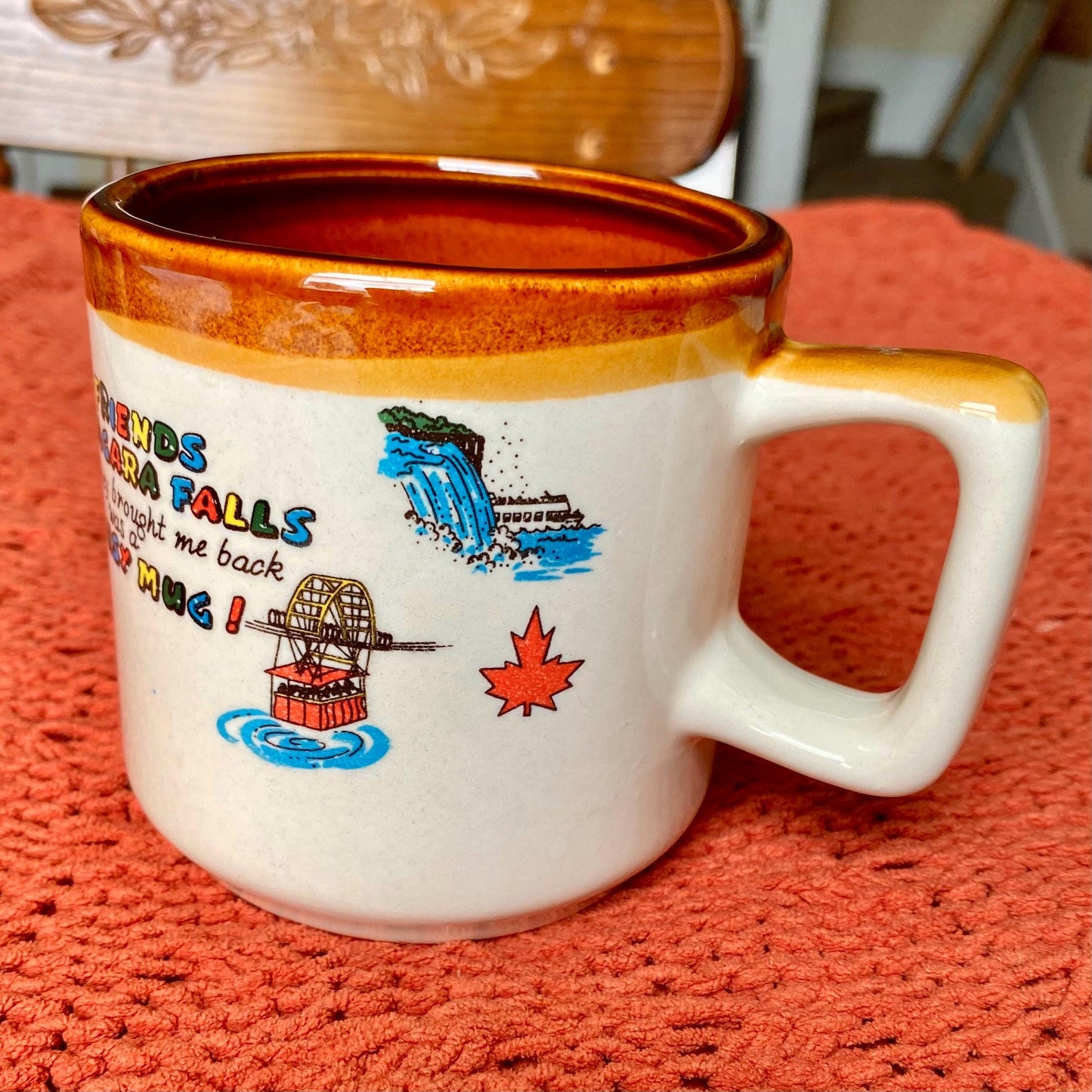 Vintage Novelty Niagara Falls Funny Souvenir Coffee Mug