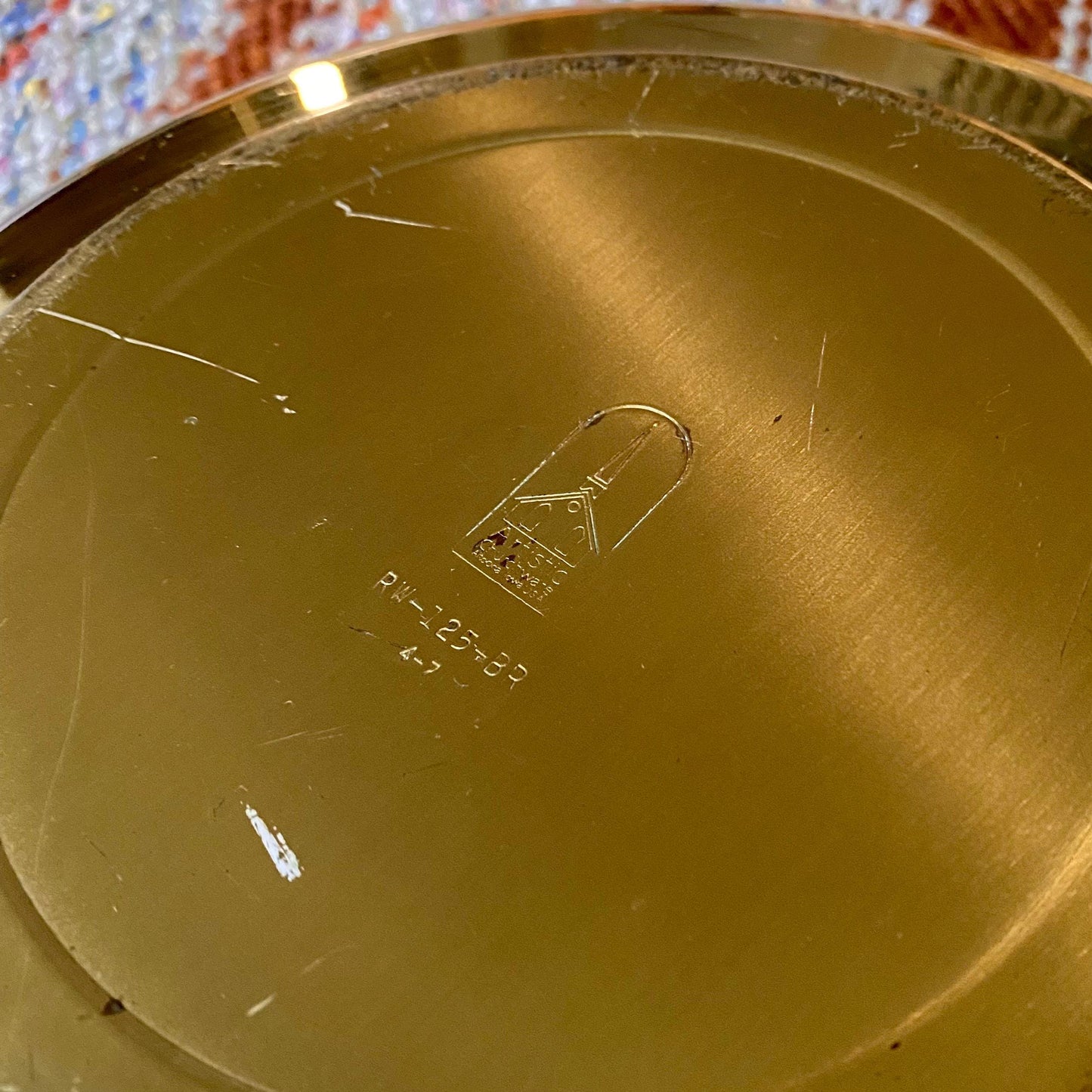 ONE Large Brass Vintage Artistic Churchware Collection Plate