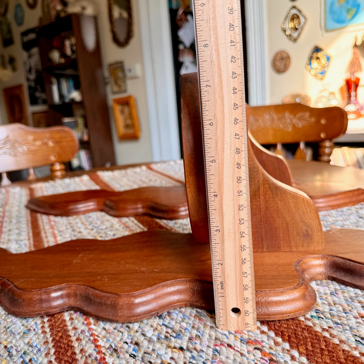 Pair of Vintage Amish Solid Wood Tall Wall Shelf Sconces