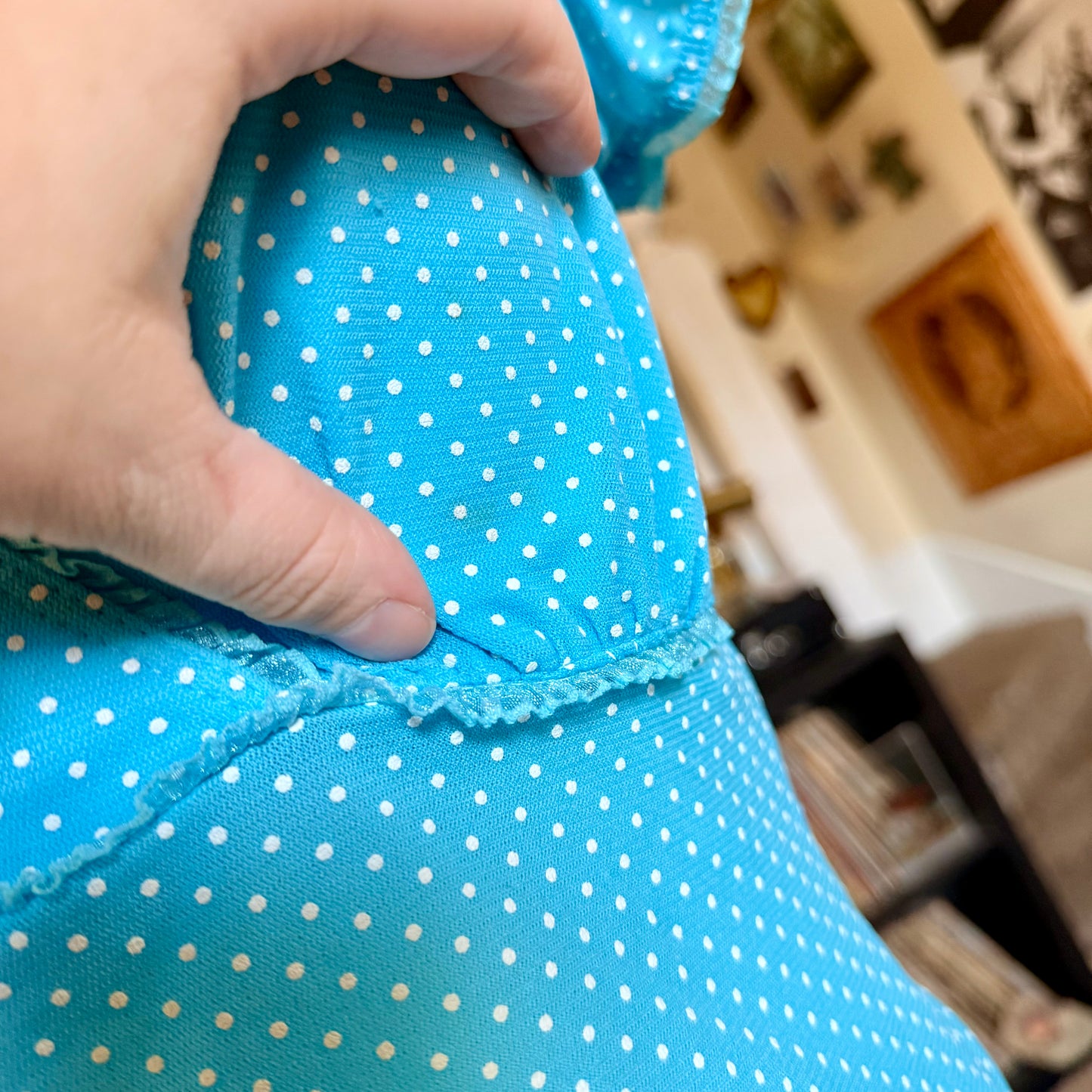 Vintage 90s / 2000s y2k Studio Y Polka Dot Baby Doll Top