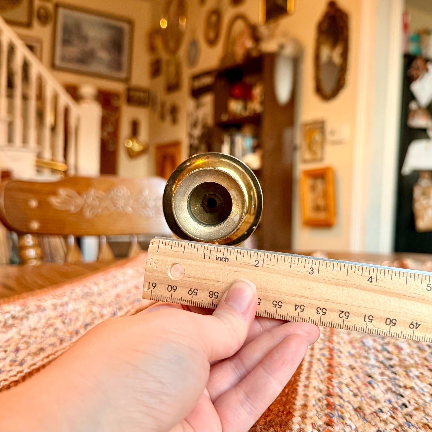 Vintage Mid-Century Modern Brass Wall Sconce Taper Candle Holder