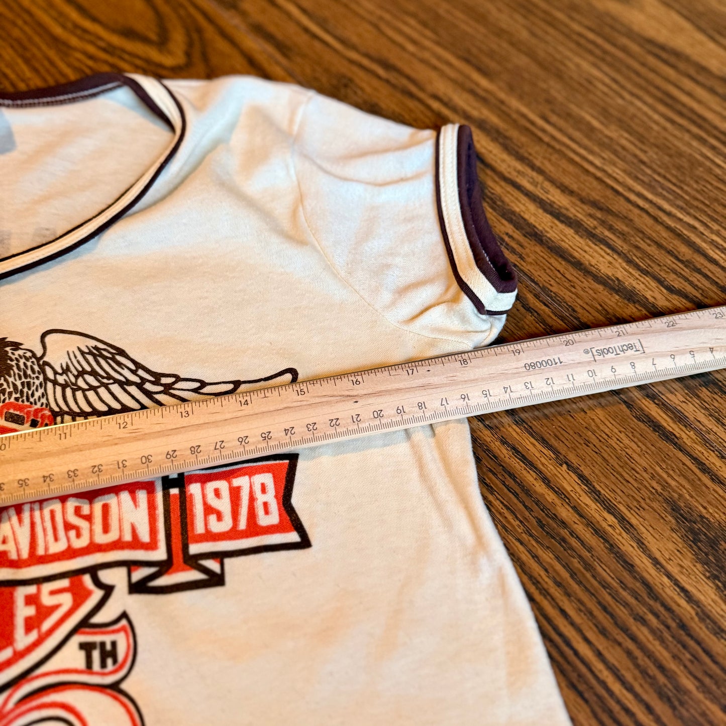 Vintage 1970s Harley-Davidson Cycles 75th Anniversary Eagle Shirt