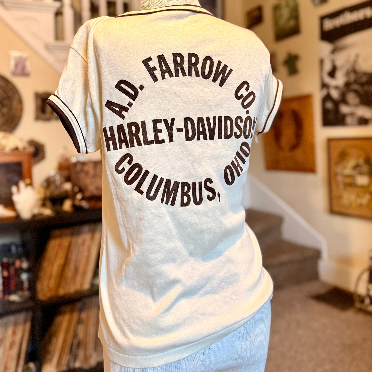 Vintage 1970s Harley-Davidson Cycles 75th Anniversary Eagle Shirt