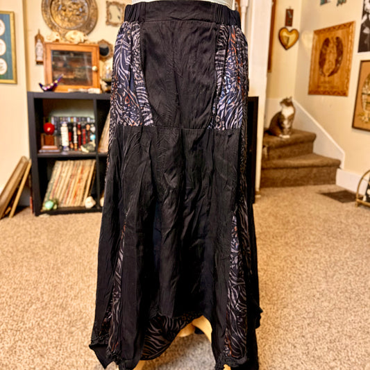 Y2K Pretty Angel Tiered and Layered Animal Print Whimsical Maxi Skirt