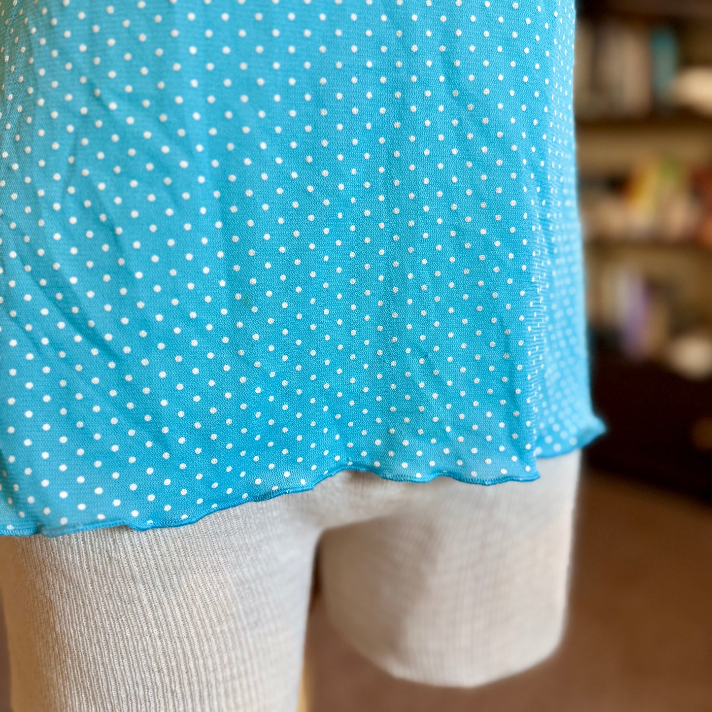 Vintage 90s / 2000s y2k Studio Y Polka Dot Baby Doll Top