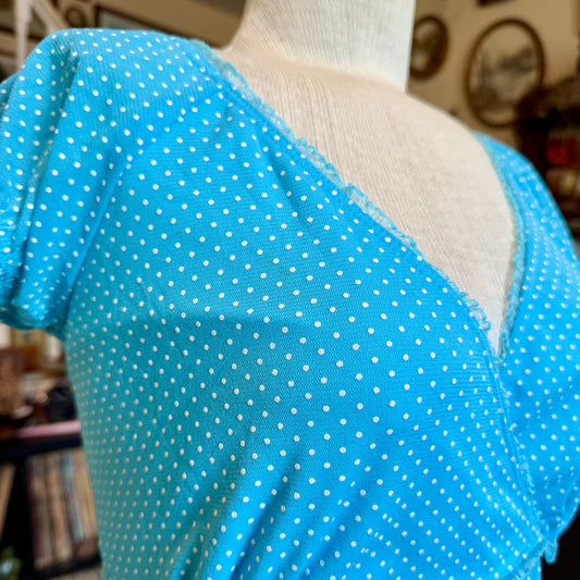 Vintage 90s / 2000s y2k Studio Y Polka Dot Baby Doll Top