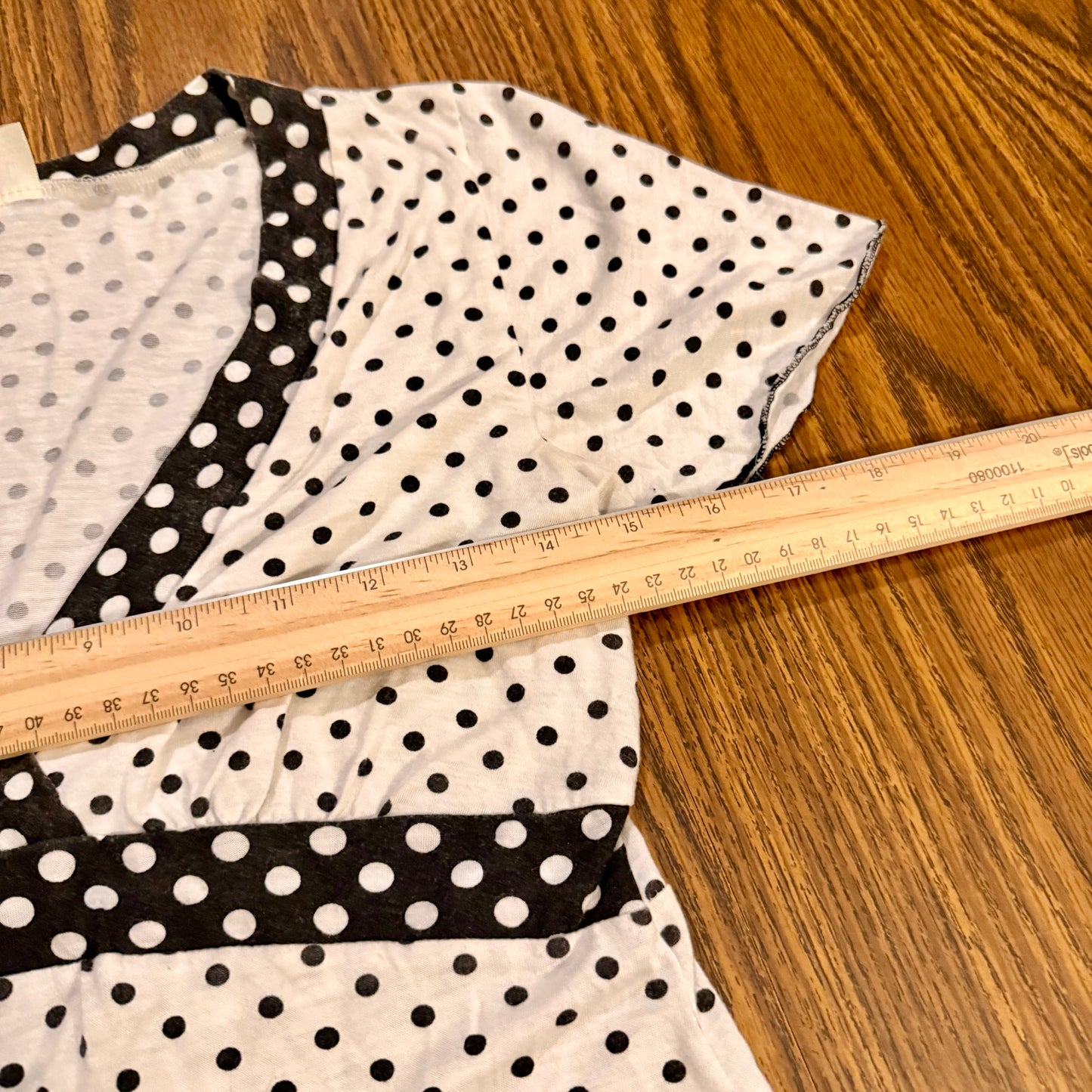 Vintage 2000s Y2K Grunge Babydoll Tee w/ Florals and Polka Dots