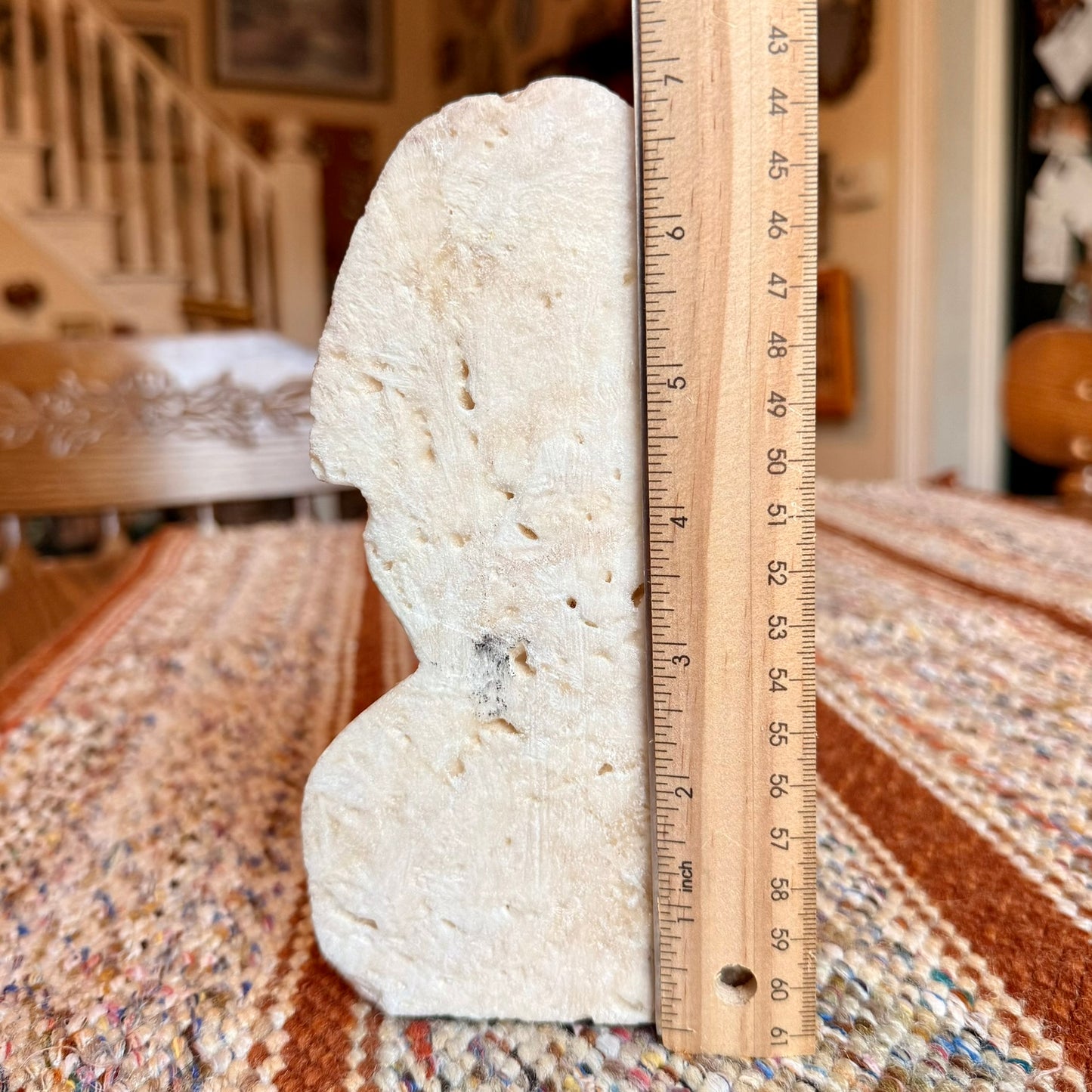 Vintage Hand-Carved Stone Tribal / Mayan Style Statue Bookend