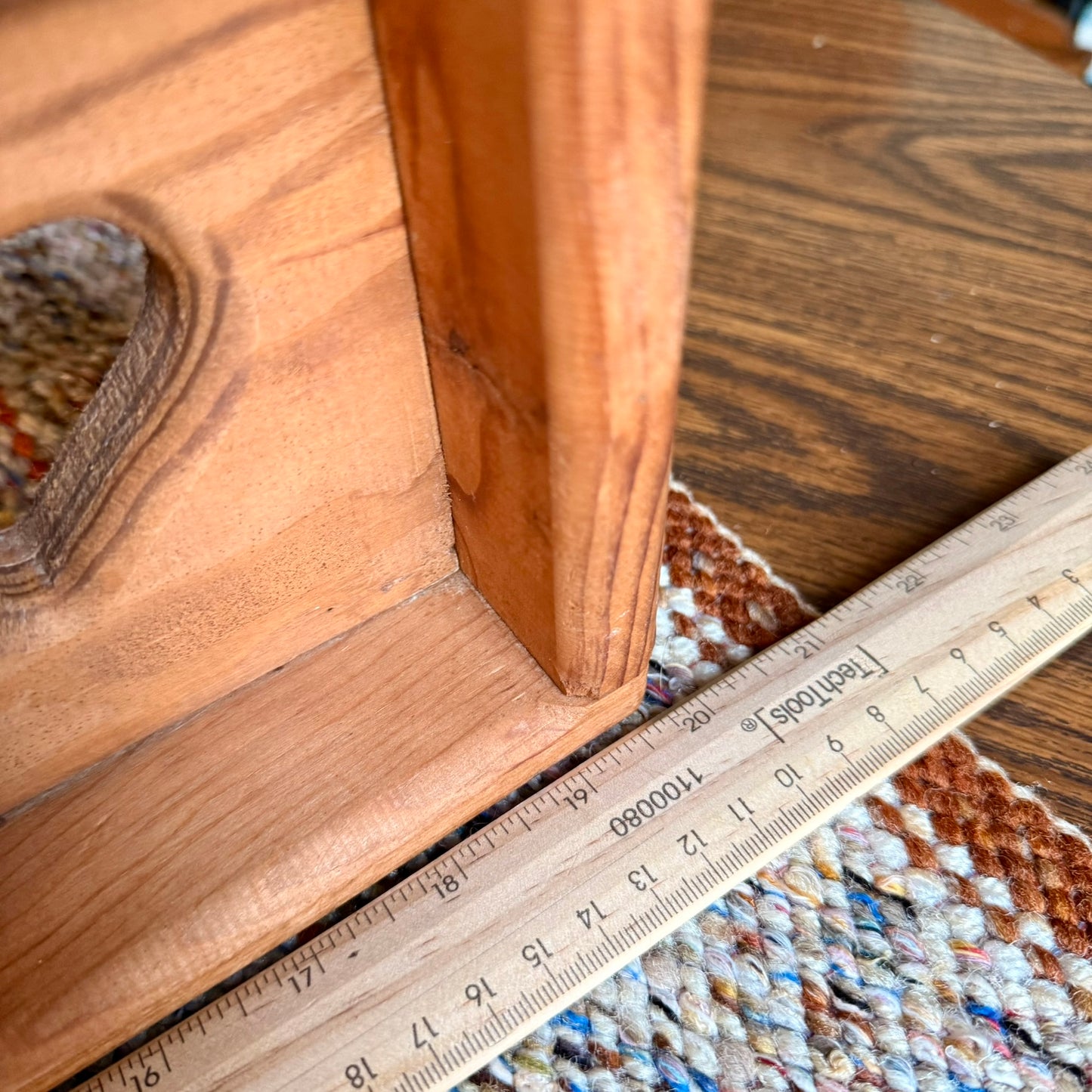 Handmade Wooden Vintage Primitive Heart Cubby Curio / Trinket Shelf