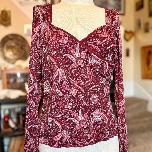 Vintage 90s / 2000s y2k Patterned Old Navy Baby Doll Top