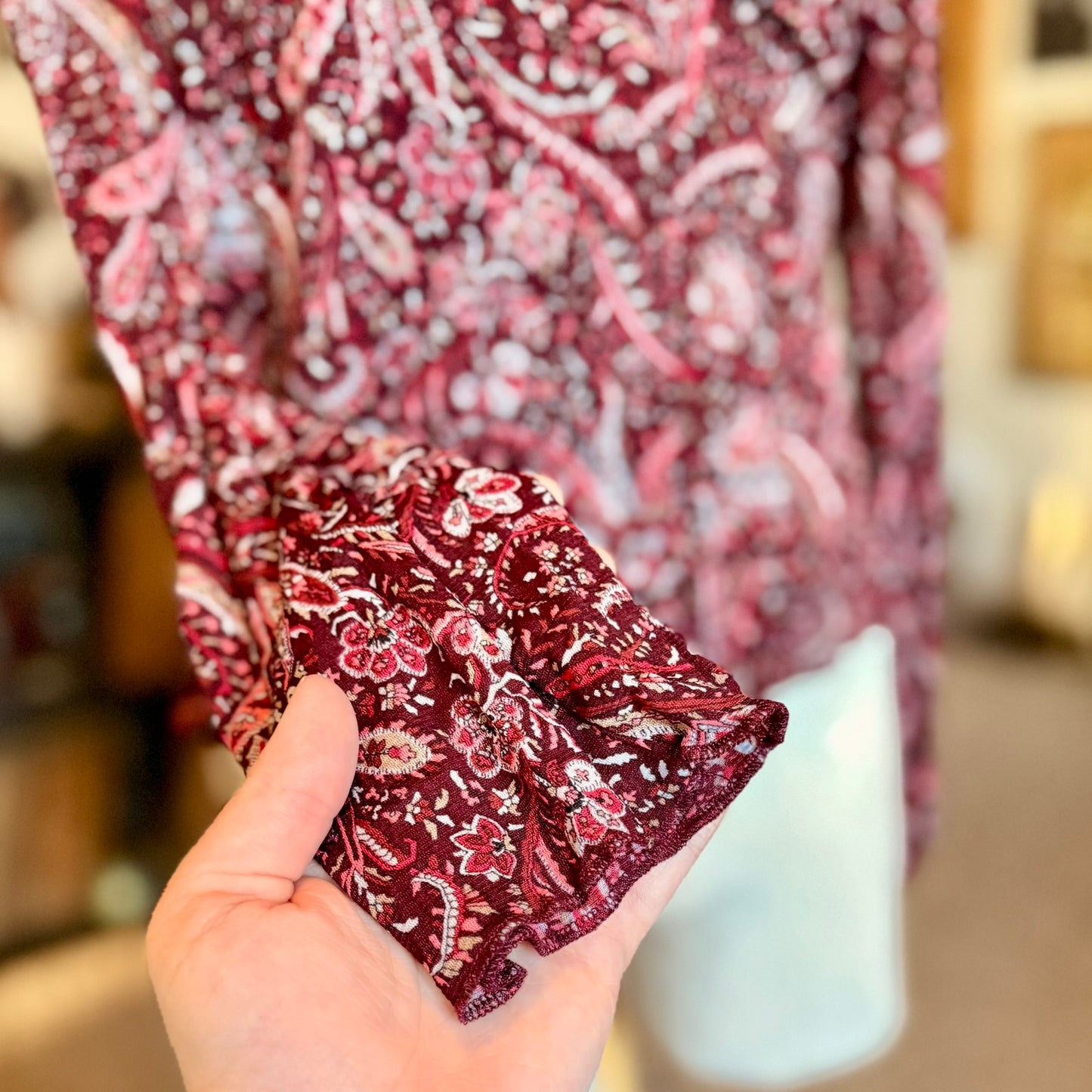 Vintage 90s / 2000s y2k Patterned Old Navy Baby Doll Top