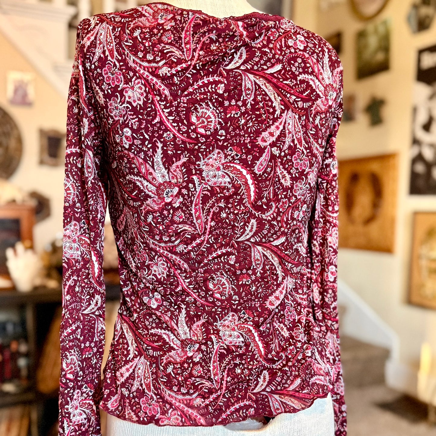 Vintage 90s / 2000s y2k Patterned Old Navy Baby Doll Top