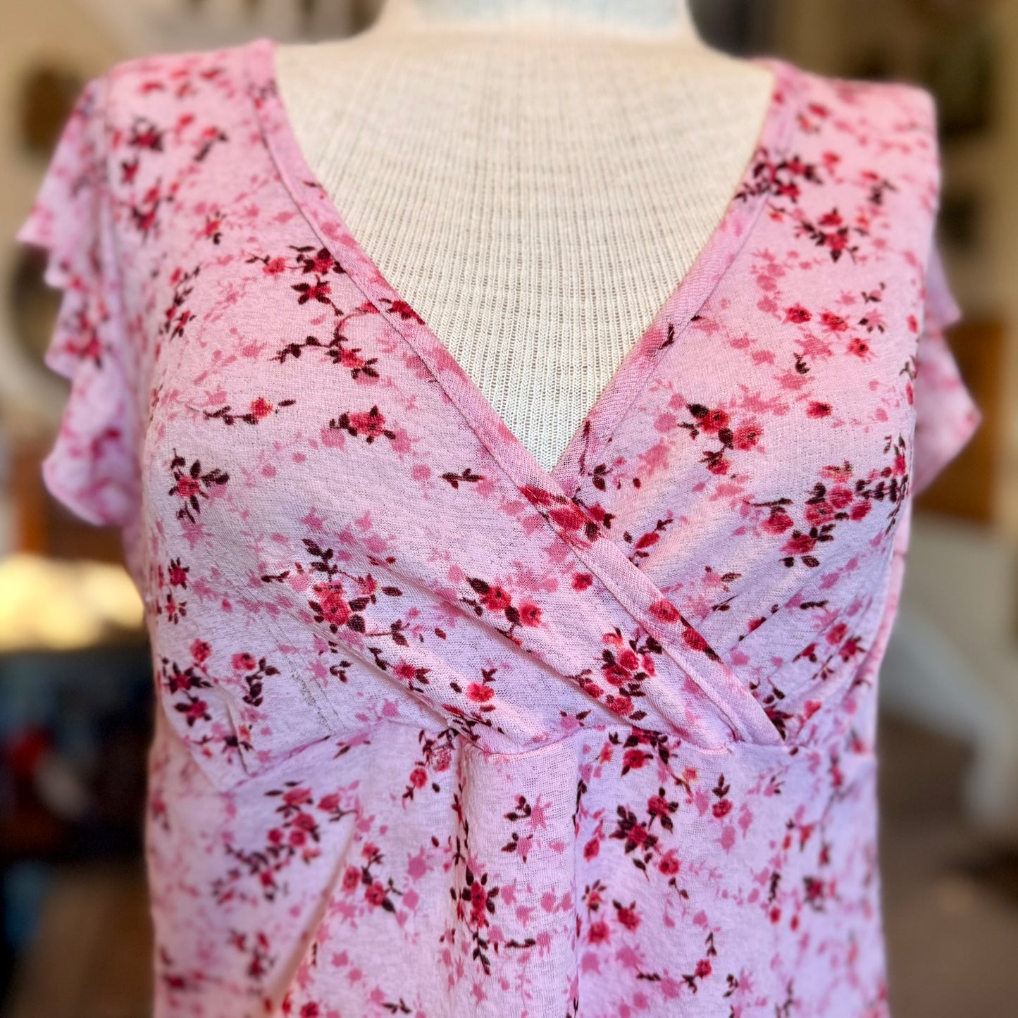 Vintage 90s / 2000s y2k b.i.y.a.y.c.d.a. Floral Baby Doll Top