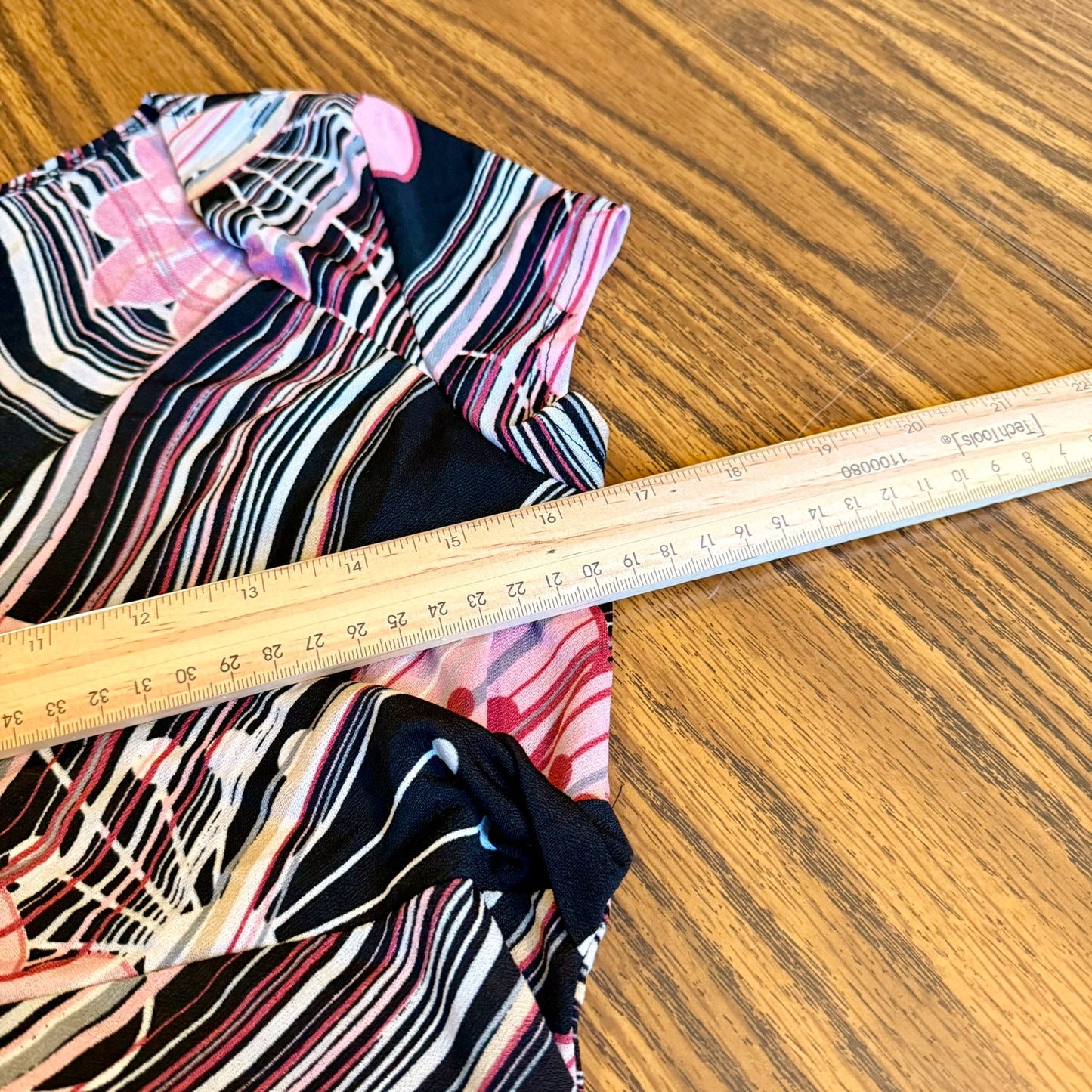 Vintage 90s / 2000s y2k Moa Moa Floral Striped Baby Doll Top