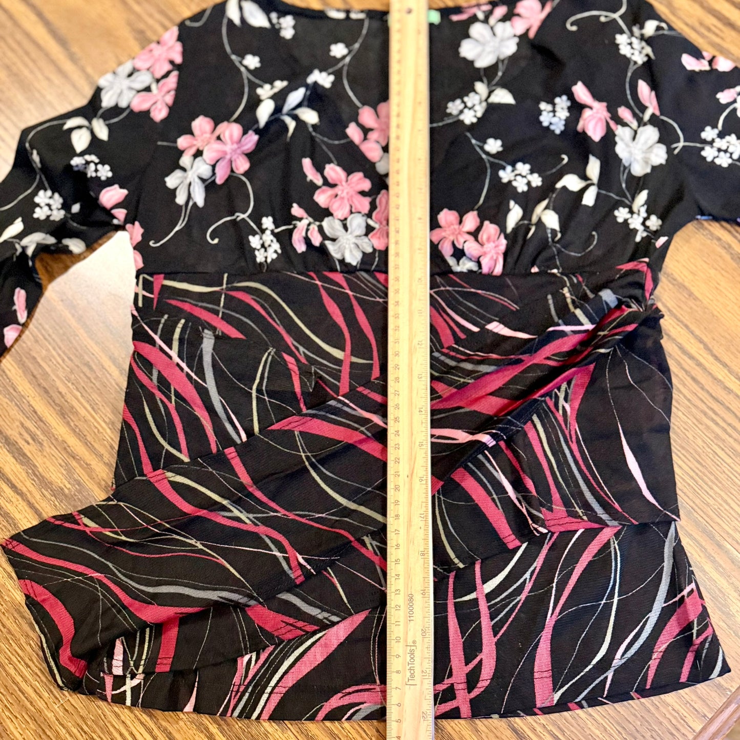 Vintage 90s / 2000s y2k Stella Patterned Wrap Baby Doll Top