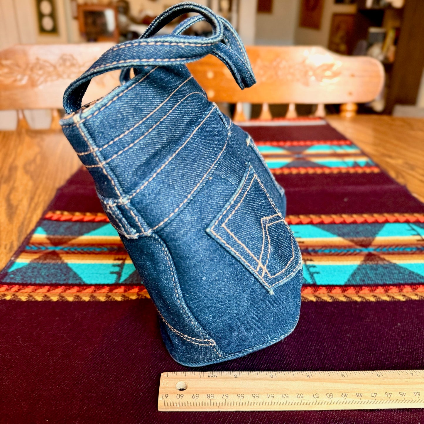 Vintage Y2K 2000s Denim Purse - Shaped Like a Pair of Jeans, Butt and All!