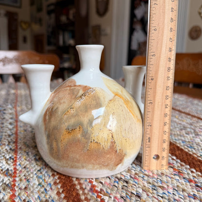 Vintage Mid-Century Modern Kravec Studios Pottery Vase / Candelabra