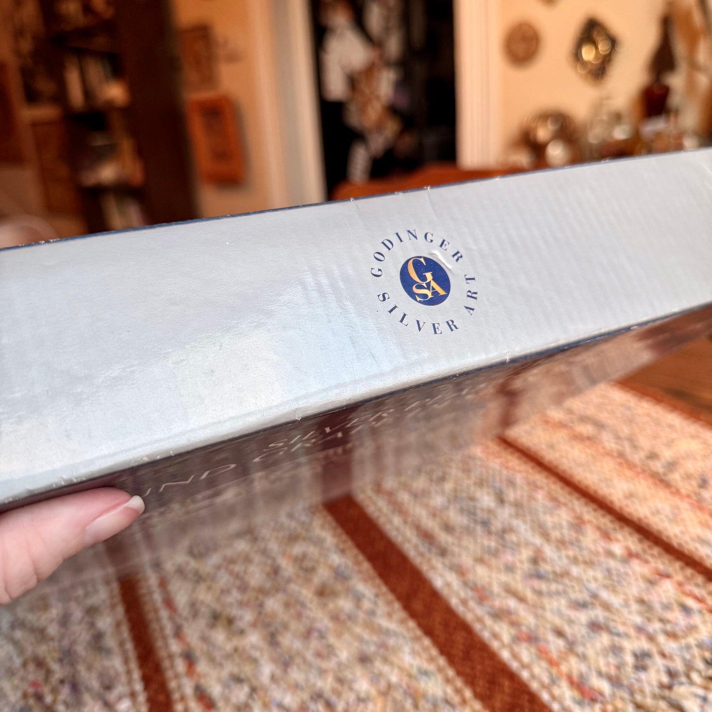 Vintage Goldinger Grape Design Silver Plated Vanity Tray - Still in Box