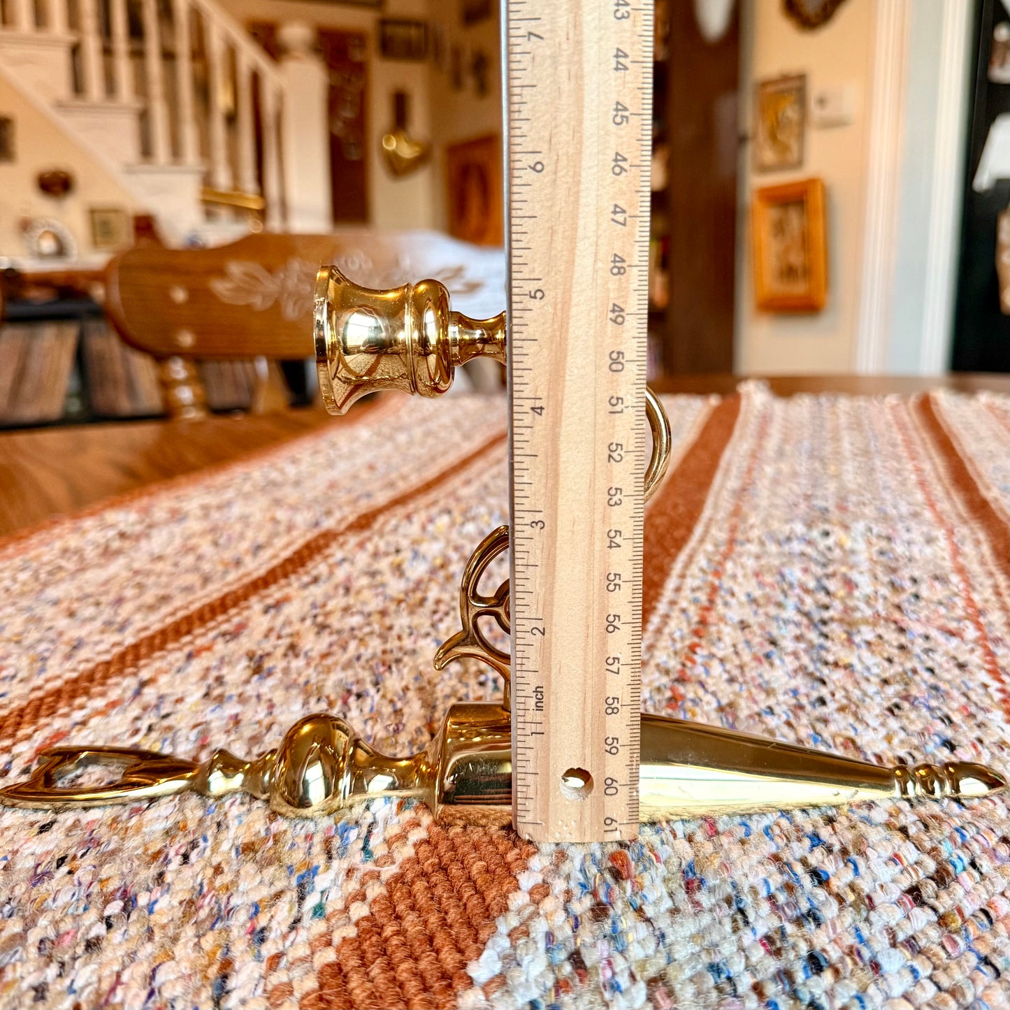 Vintage Mid-Century Modern Brass Wall Sconce Taper Candle Holder