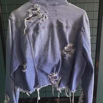 Universal Thread Upcycled Destroyed Denim Jacket