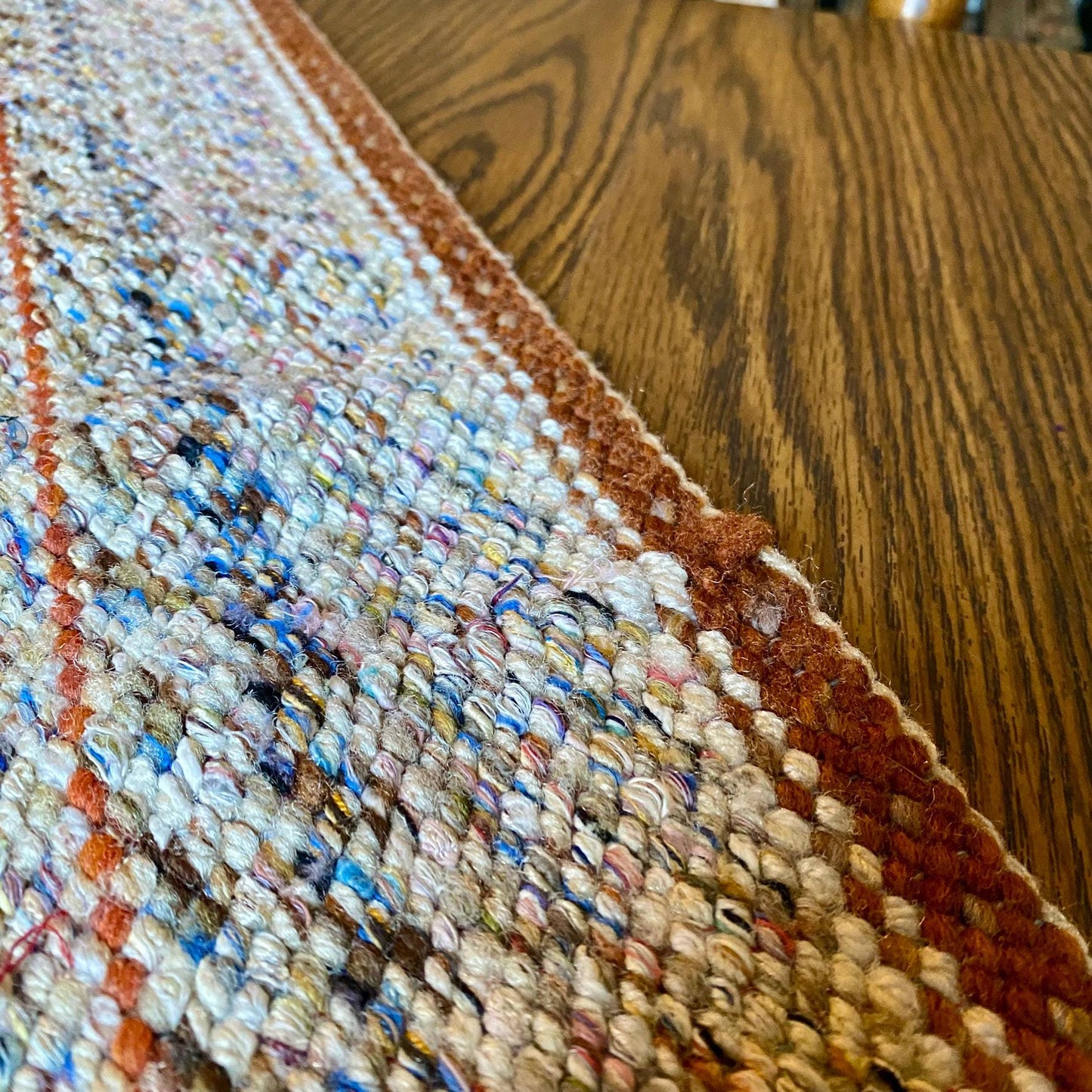 Vintage Handwoven Wool / Cotton Western Rustic Rug - 3 FT x 2 FT