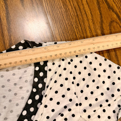 Vintage 2000s Y2K Grunge Babydoll Tee w/ Florals and Polka Dots
