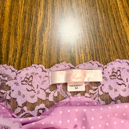 Vintage 2000s y2k Victoria’s Secret Angels Polka Dot Puff Sleeved Silk Shirt