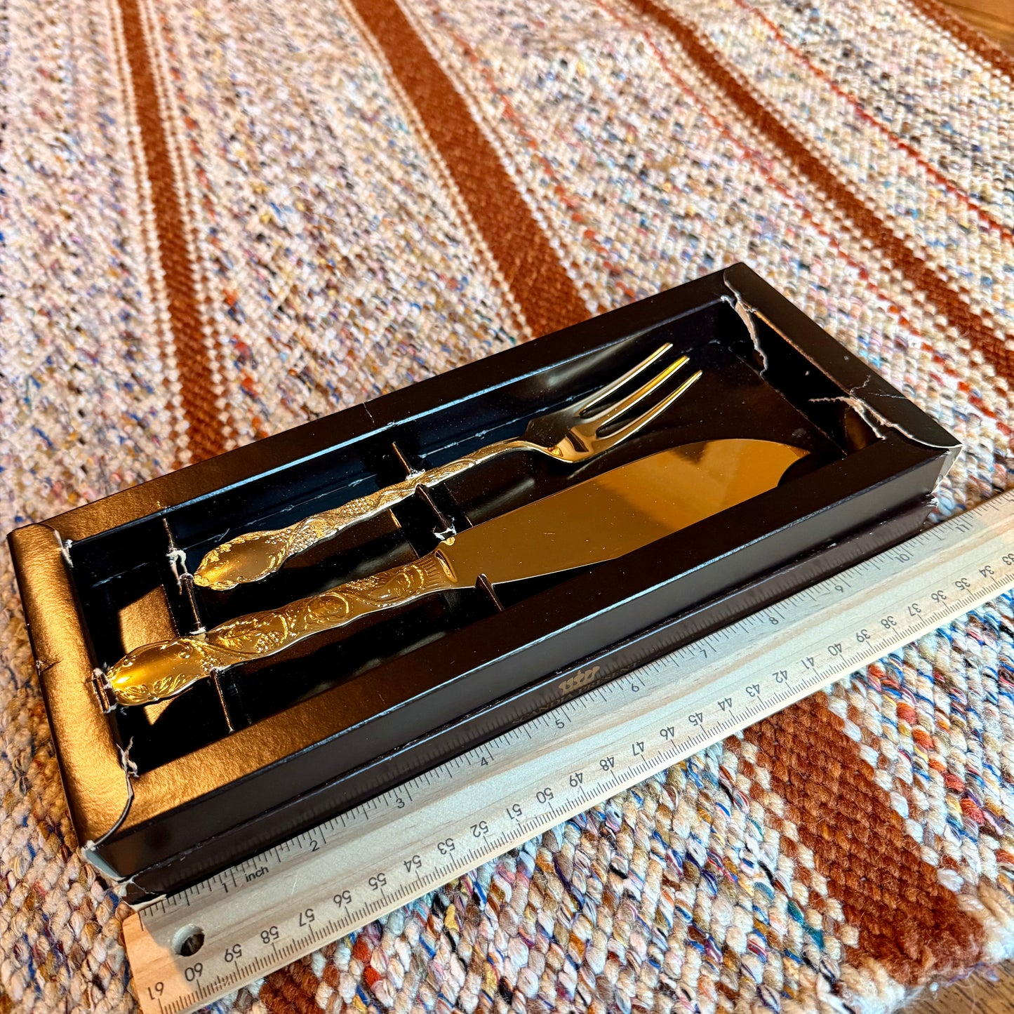 Vintage Swedish Scandia Guld Three Piece Wedding / Cake Serving Set