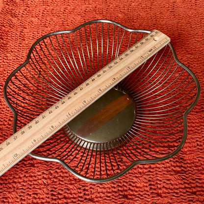 Vintage International Silver Company Silver Plated Flower Shaped Wire Basket