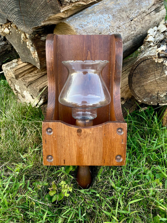 Vintage Scoop Style Wall Sconce - Can Be Used For Tea Lights Or Candlesticks!