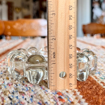 Vintage Anchor Hocking Boopie Style Clear Pressed Glass Ashtray / Trinket Tray