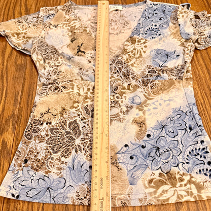 Vintage 90s / 2000s A Byer Y2K Whimsical Floral Babydoll Top