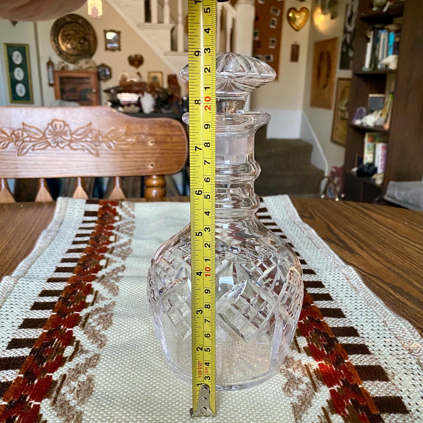 Antique Diamond Pattern Stuart Crystal Glass Whiskey Decanter