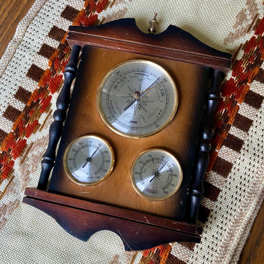 Vintage Jason Weather Station, Temperature, Humidity And Barometer