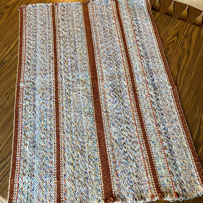 Vintage Handwoven Wool / Cotton Western Rustic Rug - 3 FT x 2 FT