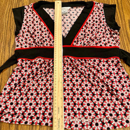Vintage 2000s Y2K Patterned Speechless Tie Back Babydoll Top