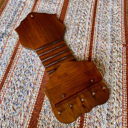 Vintage Entryway Solid Wooden Key and Mail Holder / Sorter