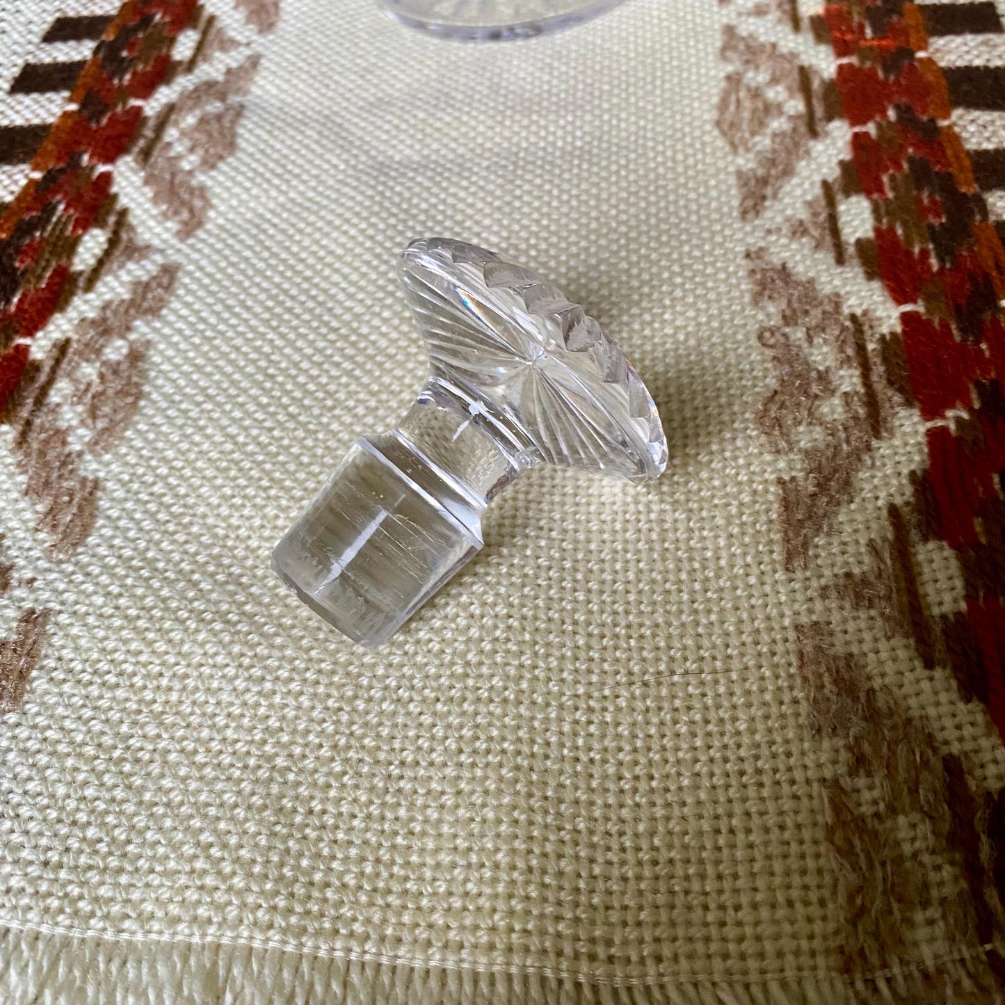 Antique Diamond Pattern Stuart Crystal Glass Whiskey Decanter