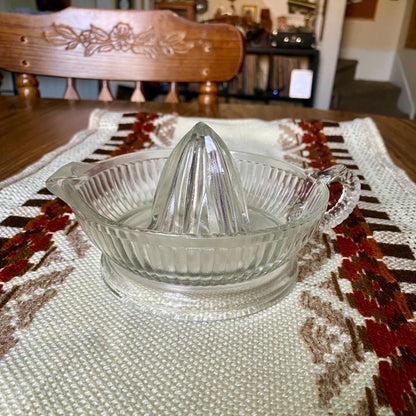 Antique Anchor Hocking Clear Crystal Glass Citrus Reamer